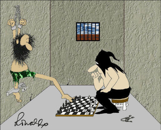 Prisionero jugando Ajedrez