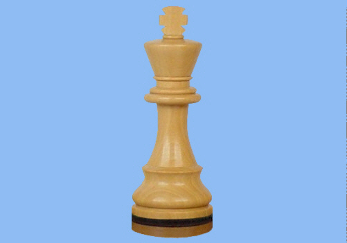 Staunton wood white Chess King piece