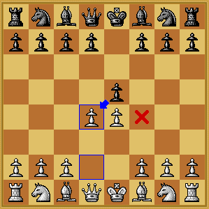 Black Pawn moves and can capture