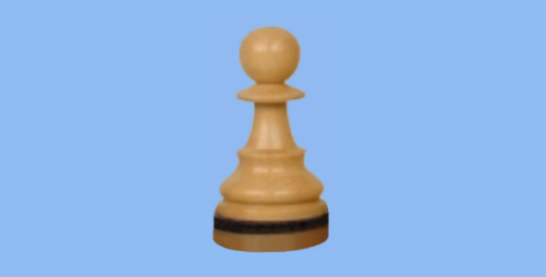 Staunton wood white Chess Pawn piece