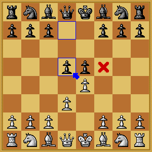 White Pawn moves and can capture